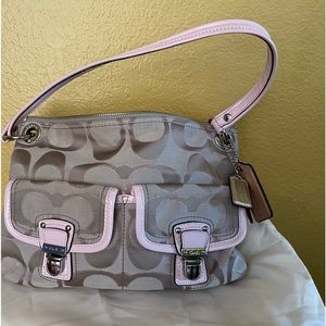 Coach Poppy Signature Jacquard satchel